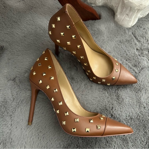 Nude Studded Heels - Picture 3 of 5